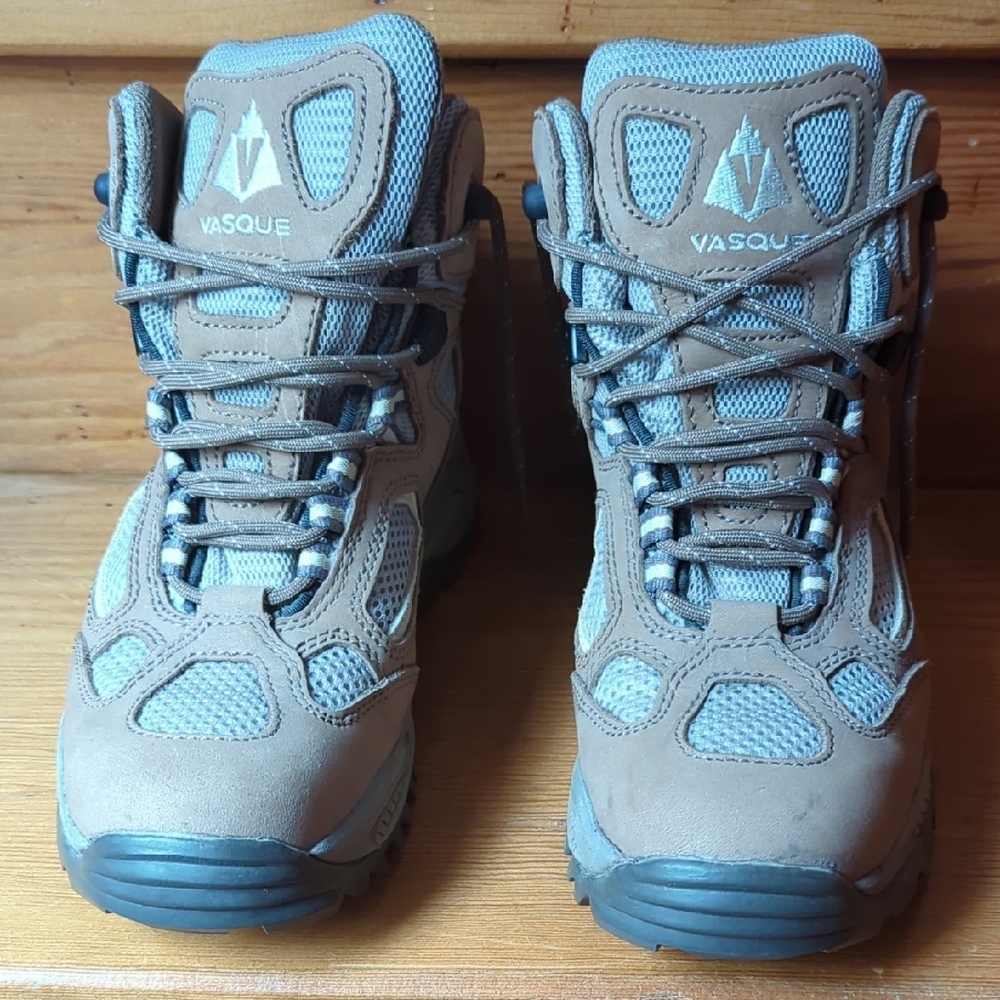Vasque Tan and Gray Hiking Boots